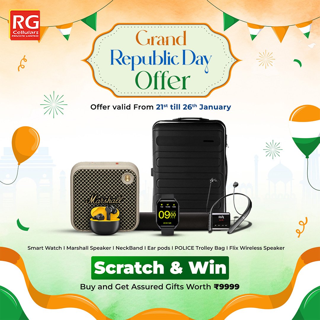 Unlock Republic Day with RG Cellulars